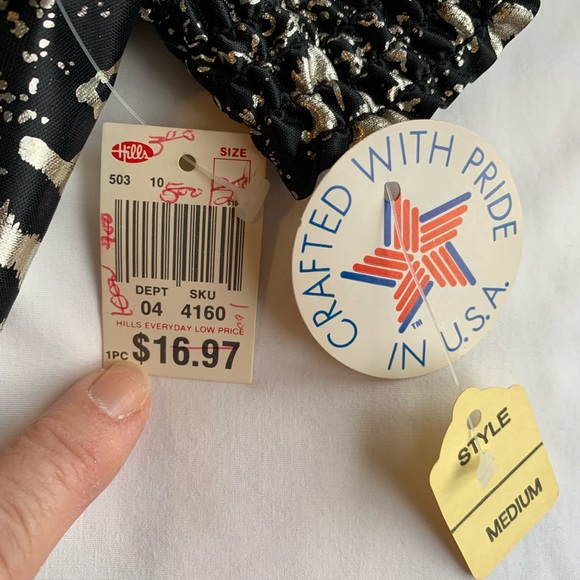 Vintage 80s silver and black blouse - Picture 6 of 7